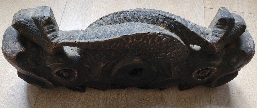 Verrou De Fût En Noyer Sculpté - Alsace XVIIIe siècle - Barre De Tonneau-photo-4