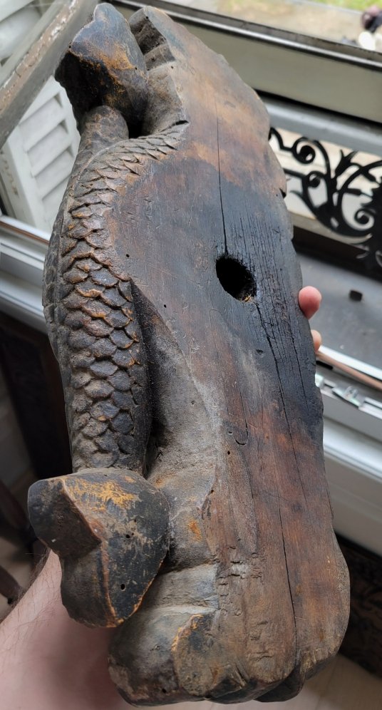 Verrou De Fût En Noyer Sculpté - Alsace XVIIIe siècle - Barre De Tonneau-photo-4