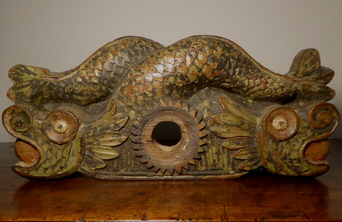 Carved Walnut Barrel Lock - Alsace, 19th Century - Barrel Bar-photo-2