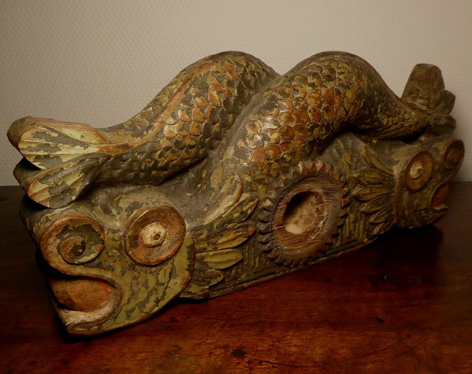 Carved Walnut Barrel Lock - Alsace, 19th Century - Barrel Bar-photo-4