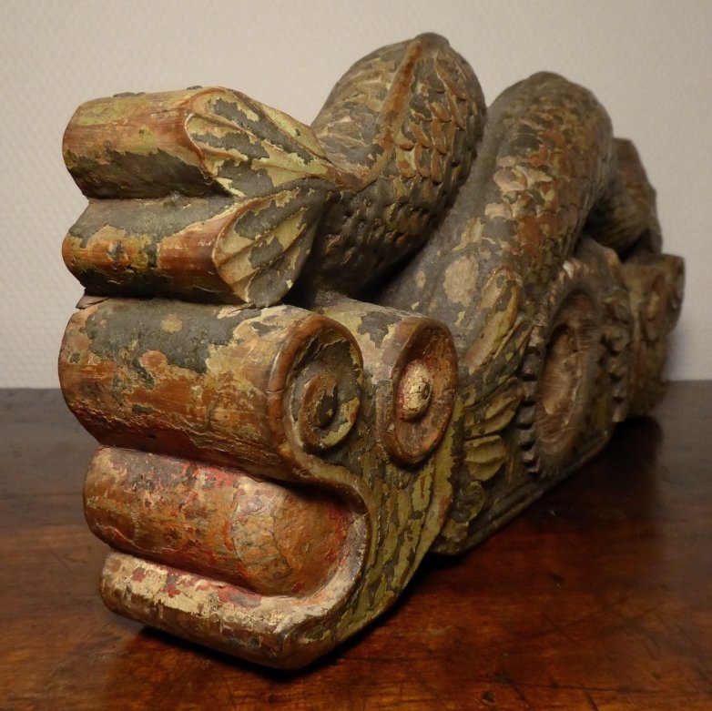 Carved Walnut Barrel Lock - Alsace, 19th Century - Barrel Bar-photo-1