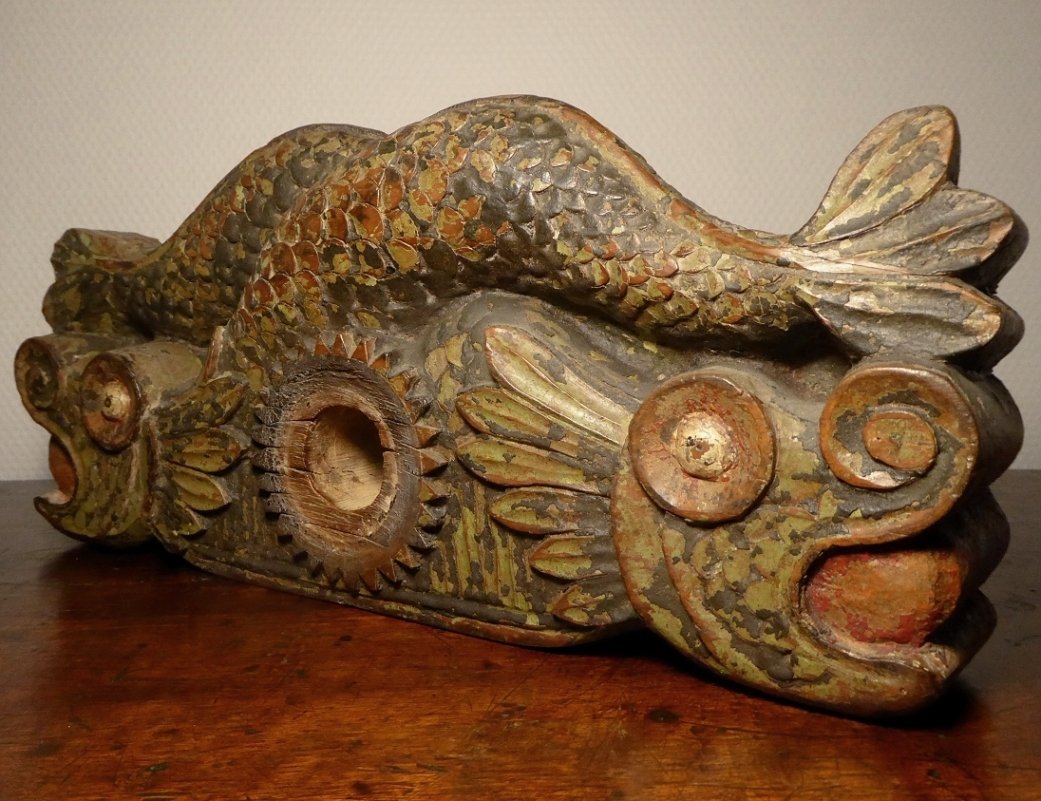 Carved Walnut Barrel Lock - Alsace, 19th Century - Barrel Bar-photo-2