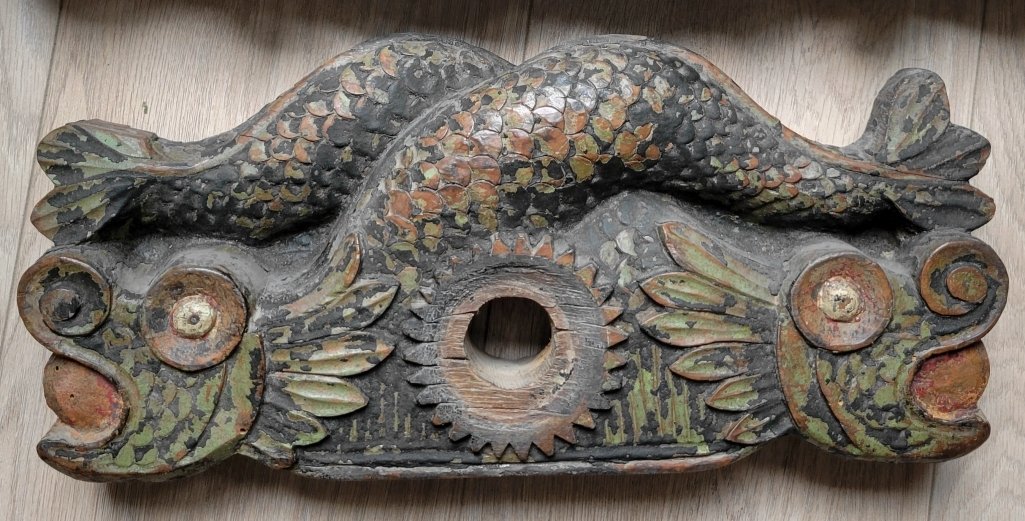 Carved Walnut Barrel Lock - Alsace, 19th Century - Barrel Bar-photo-3