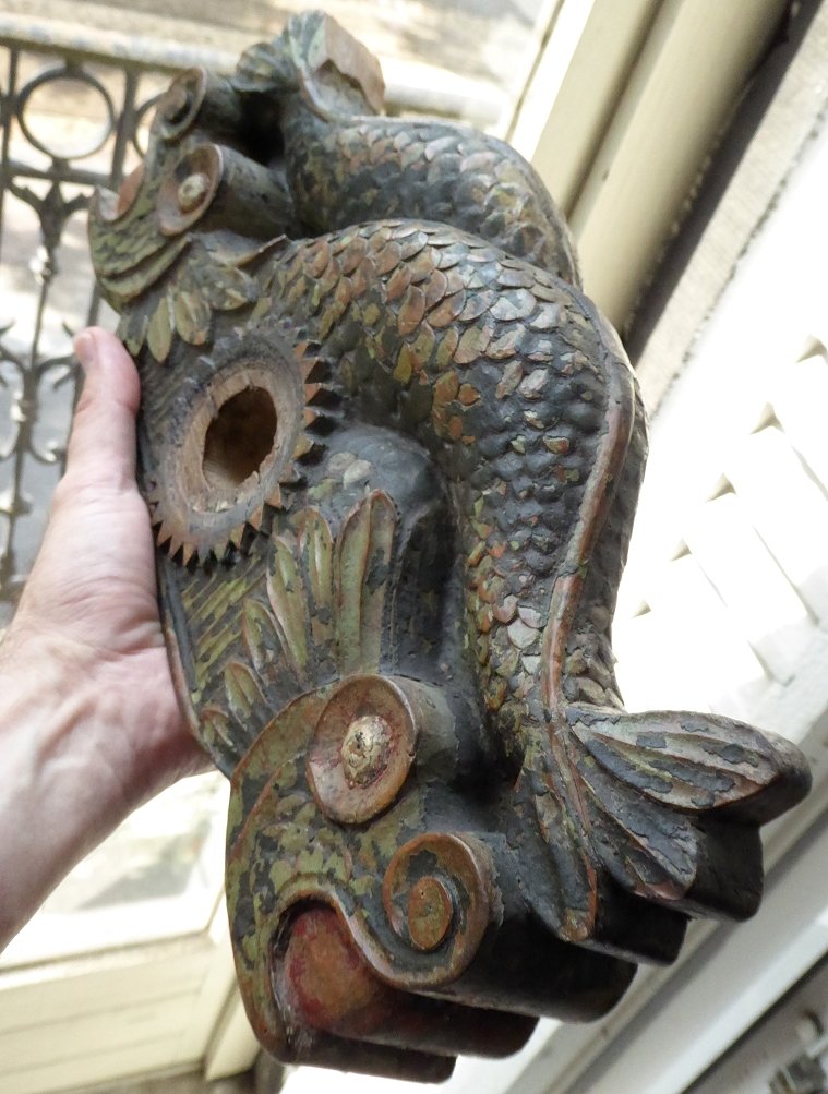 Carved Walnut Barrel Lock - Alsace, 19th Century - Barrel Bar-photo-4