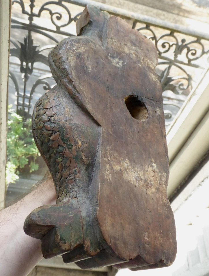 Carved Walnut Barrel Lock - Alsace, 19th Century - Barrel Bar-photo-7