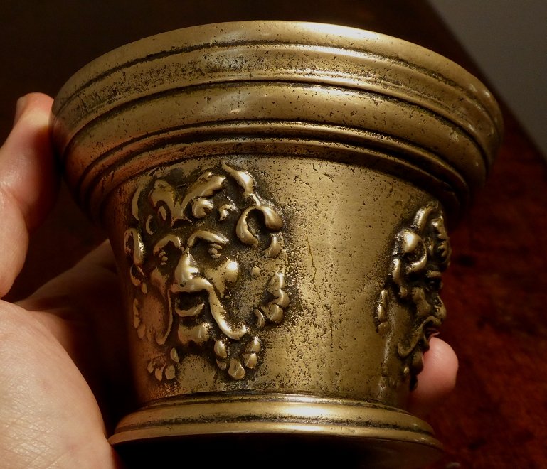Small Bronze Mortar From The 17th Century-photo-3