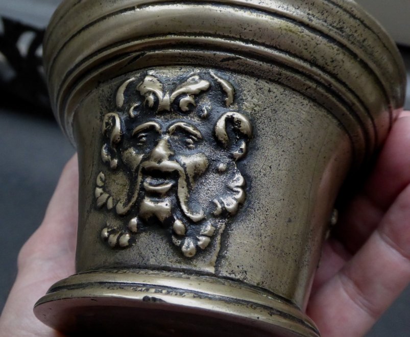 Small Bronze Mortar From The 17th Century-photo-6