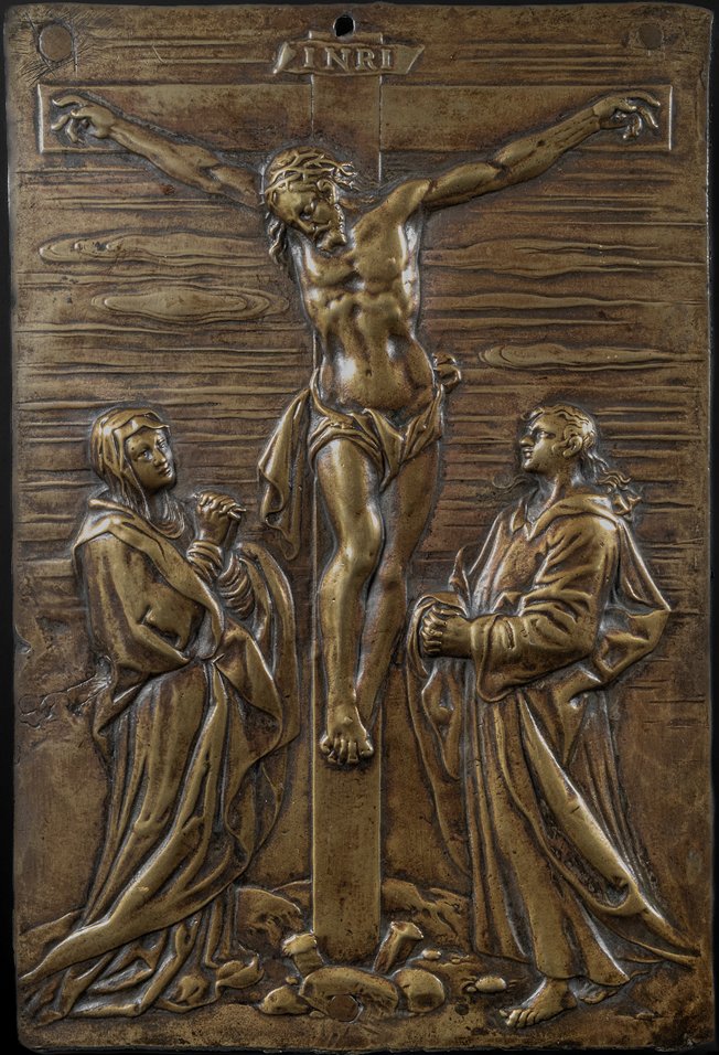 Crucifixion - Bronze Plaque, Germany, C. 1600 - Large Plaquette-photo-6