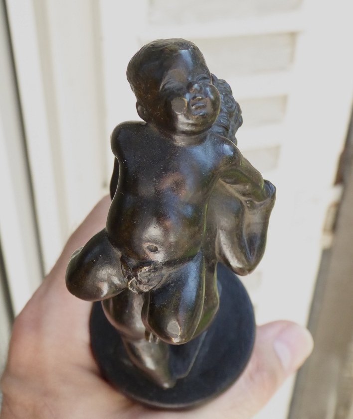 Two Playing Putti, 19th-century Bronze Based On A 17th-century Model By Leonhard Kern-photo-7