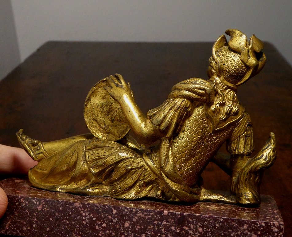 Gilded Bronze Minerva, 16th-century Italy, On Porphyry-photo-3