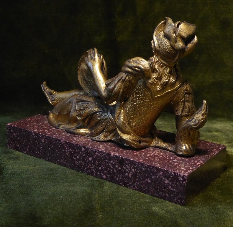 Gilded Bronze Minerva, 16th-century Italy, On Porphyry-photo-4