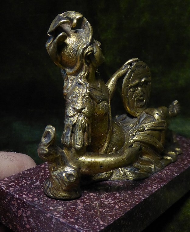 Gilded Bronze Minerva, 16th-century Italy, On Porphyry-photo-7