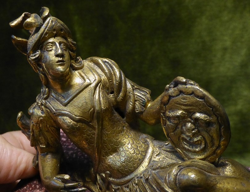 Gilded Bronze Minerva, 16th-century Italy, On Porphyry-photo-8