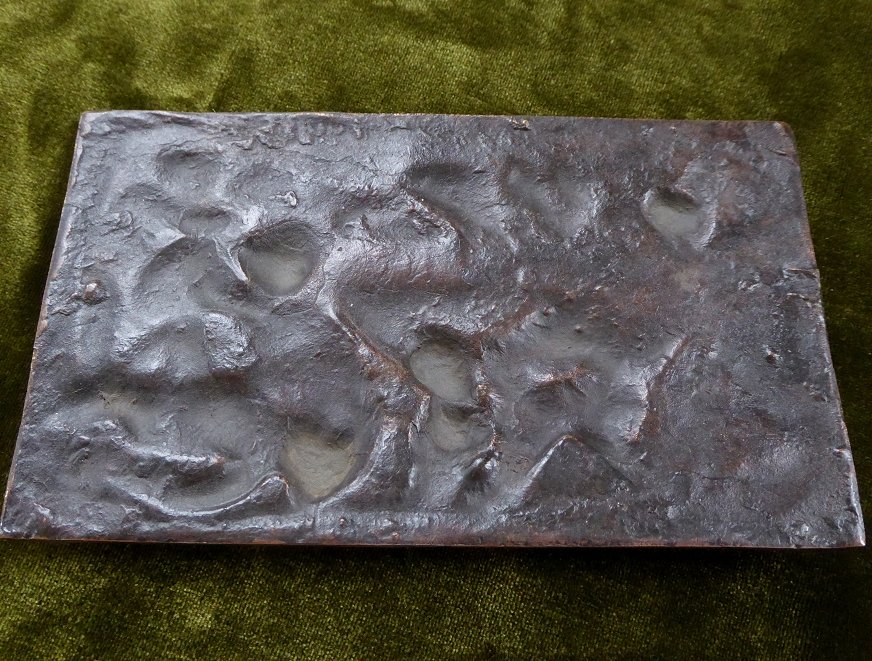 Plaquette en bronze d'après Duquesnoy représentant une bacchanale de putti-photo-3