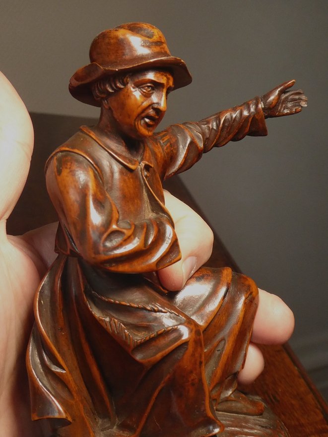 Gueux en buis sculpté, Allemagne fin du XVIIe siècle-photo-5