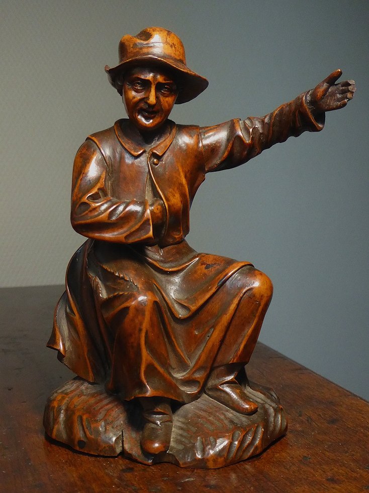 Gueux en buis sculpté, Allemagne fin du XVIIe siècle