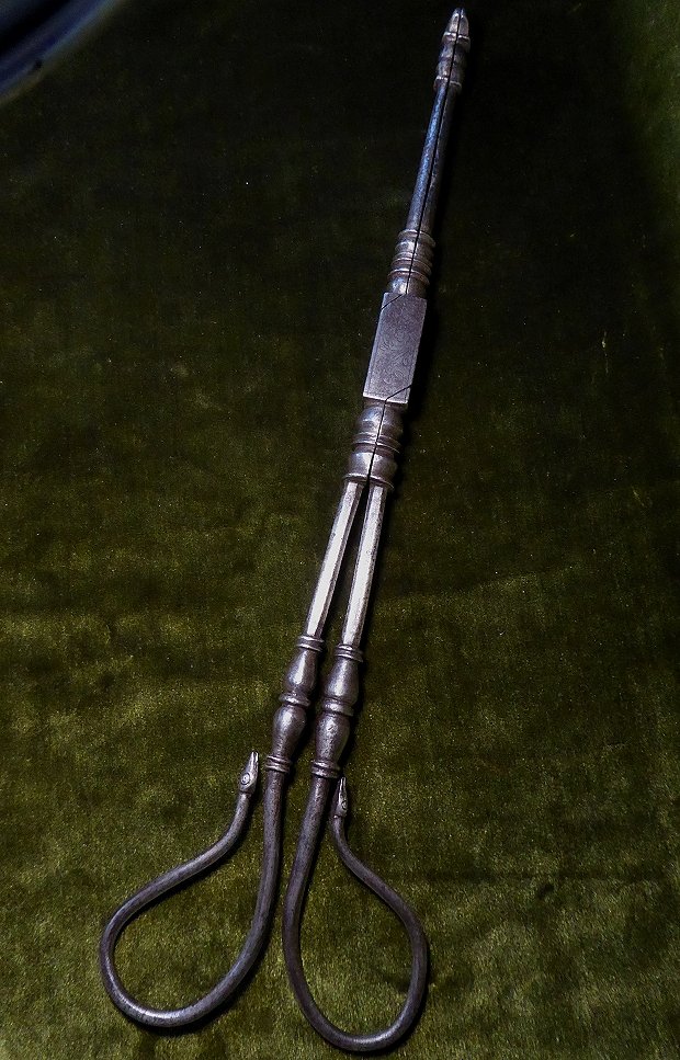 Large Wrought-iron Curling Iron From The 17th Century-photo-2