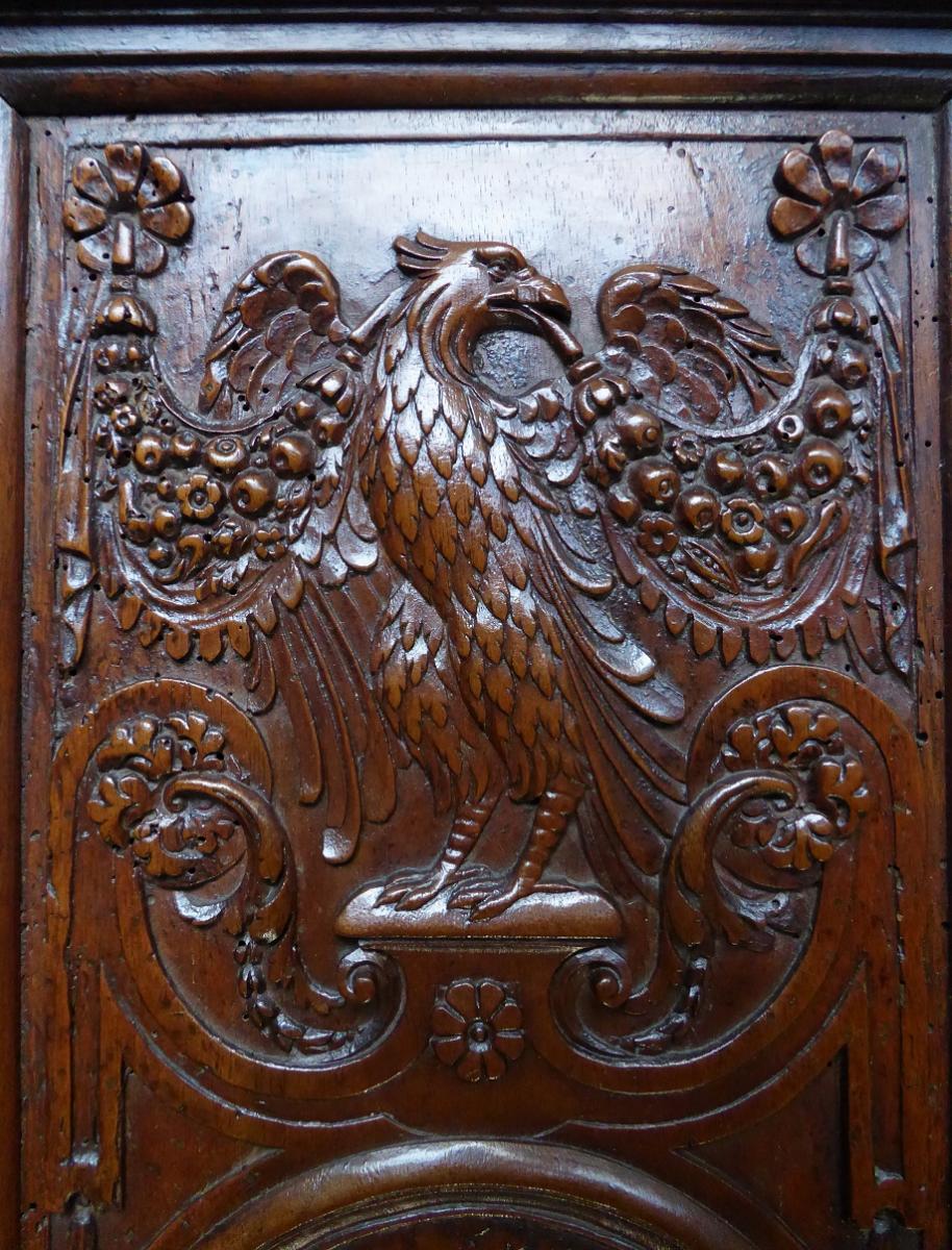 Pair Of Walnut Carved Panels From The End Of The XVIth Century-photo-2