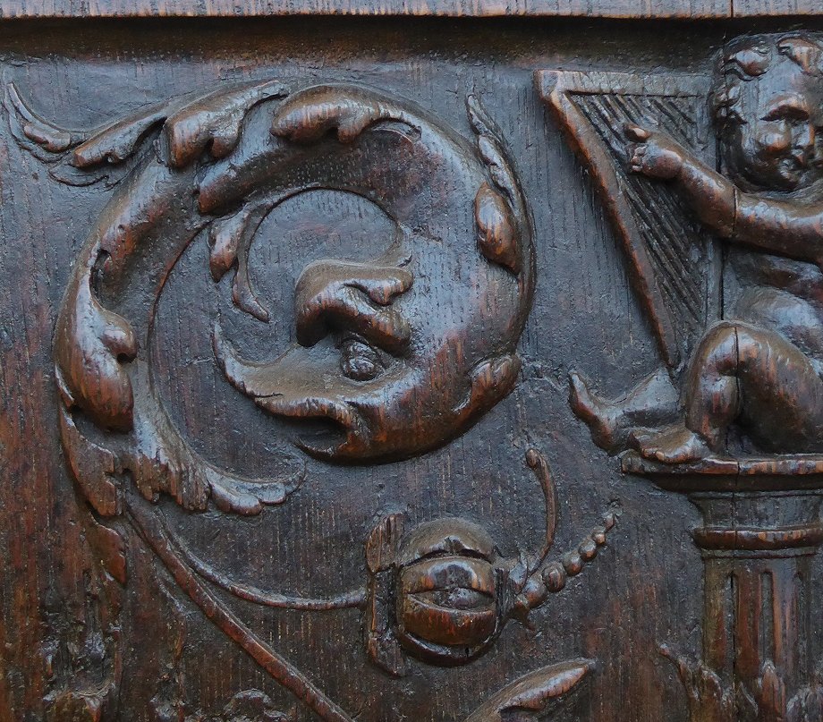 Carved Oak Panel From The Early Sixteenth Century-photo-2