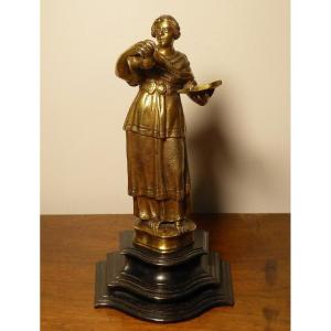 Temperance - Gilt Bronze Statuette Italy 16th Century