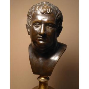 Buste en bronze de l'empereur Vitellius par Righetti fin XVIIIe ou début XIXe