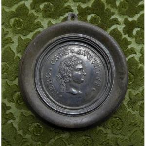 Néron Empereur - médaille XVIIIe en plomb-étain