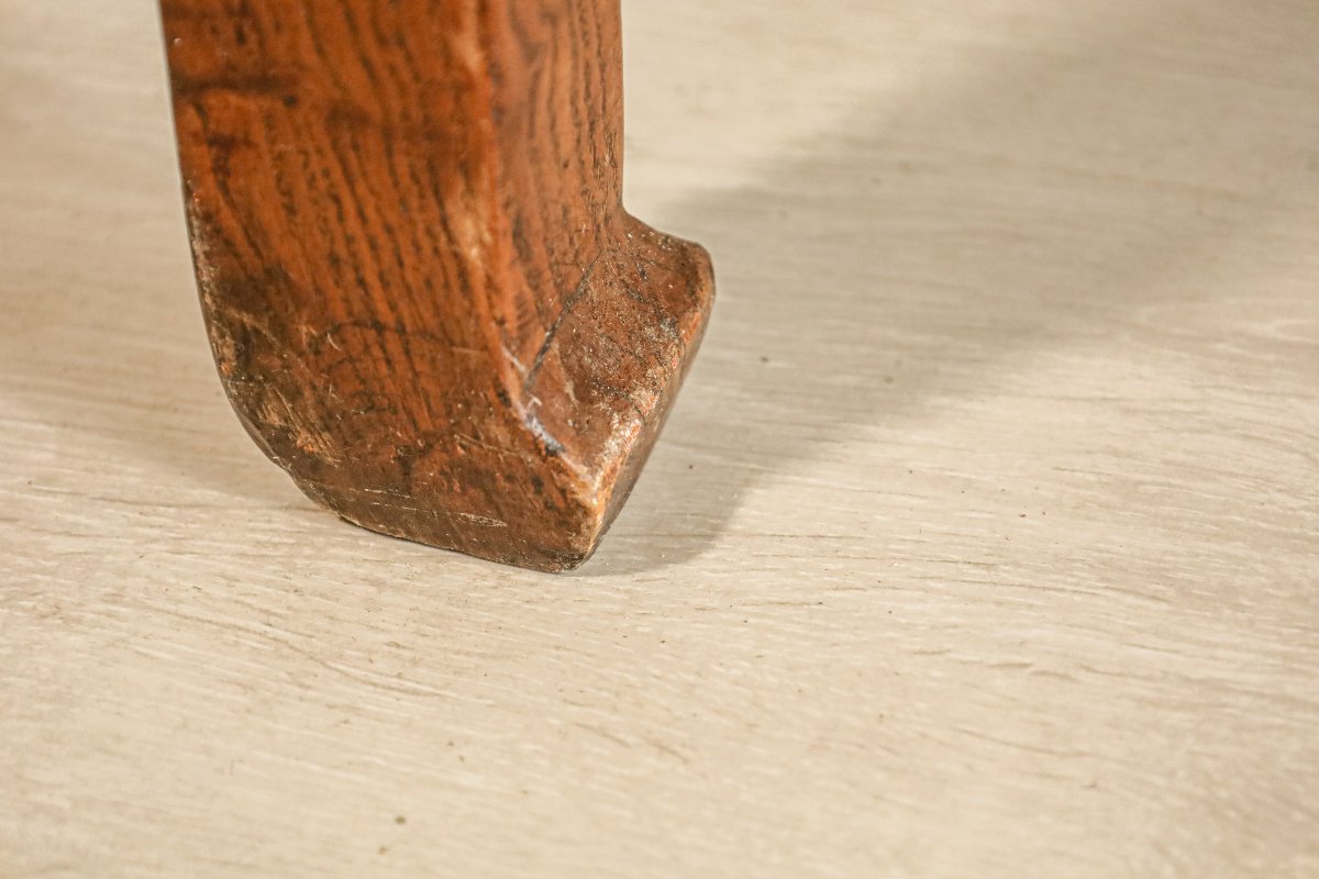 Ancienne console table en chêne Art Déco Atelier Martine Paul Poiret vintage 1930's moderniste-photo-3