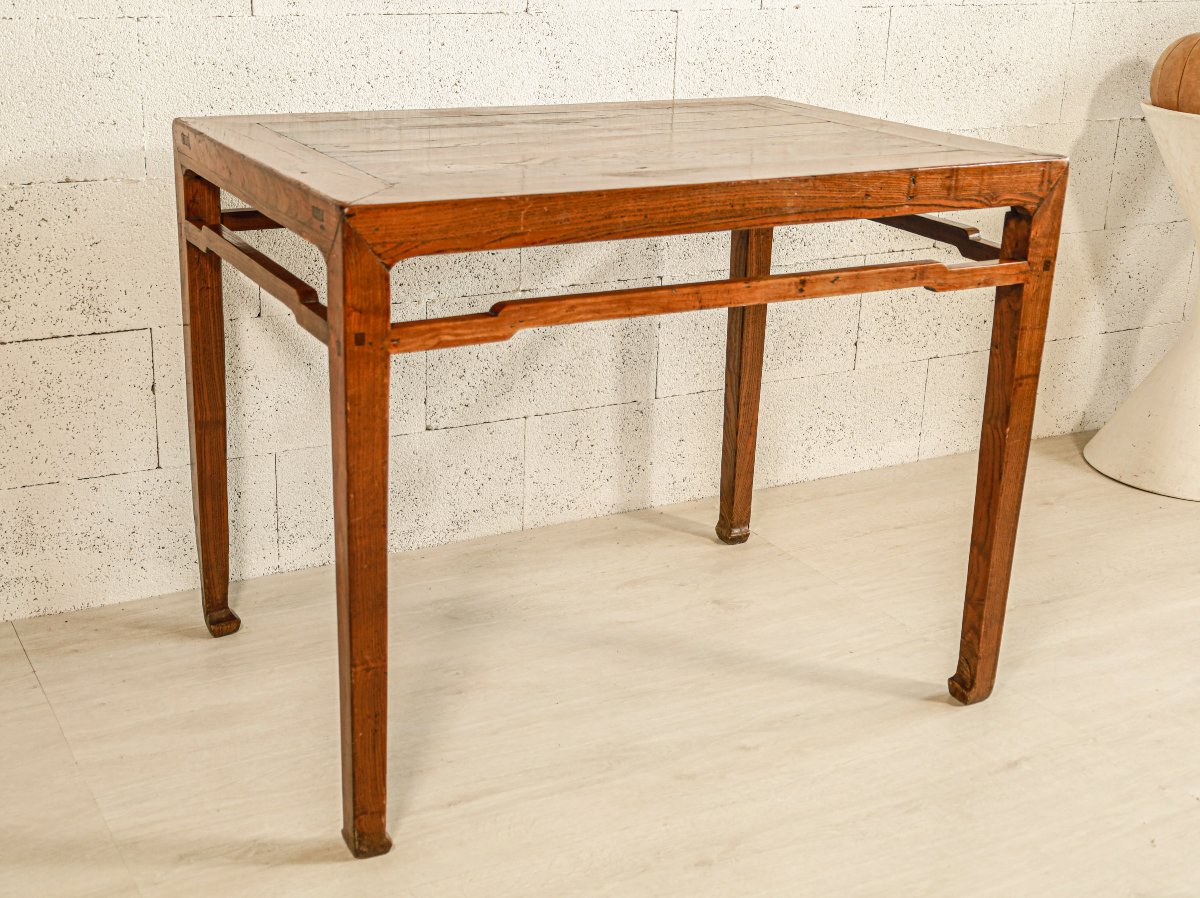 Ancienne console table en chêne Art Déco Atelier Martine Paul Poiret vintage 1930's moderniste-photo-6