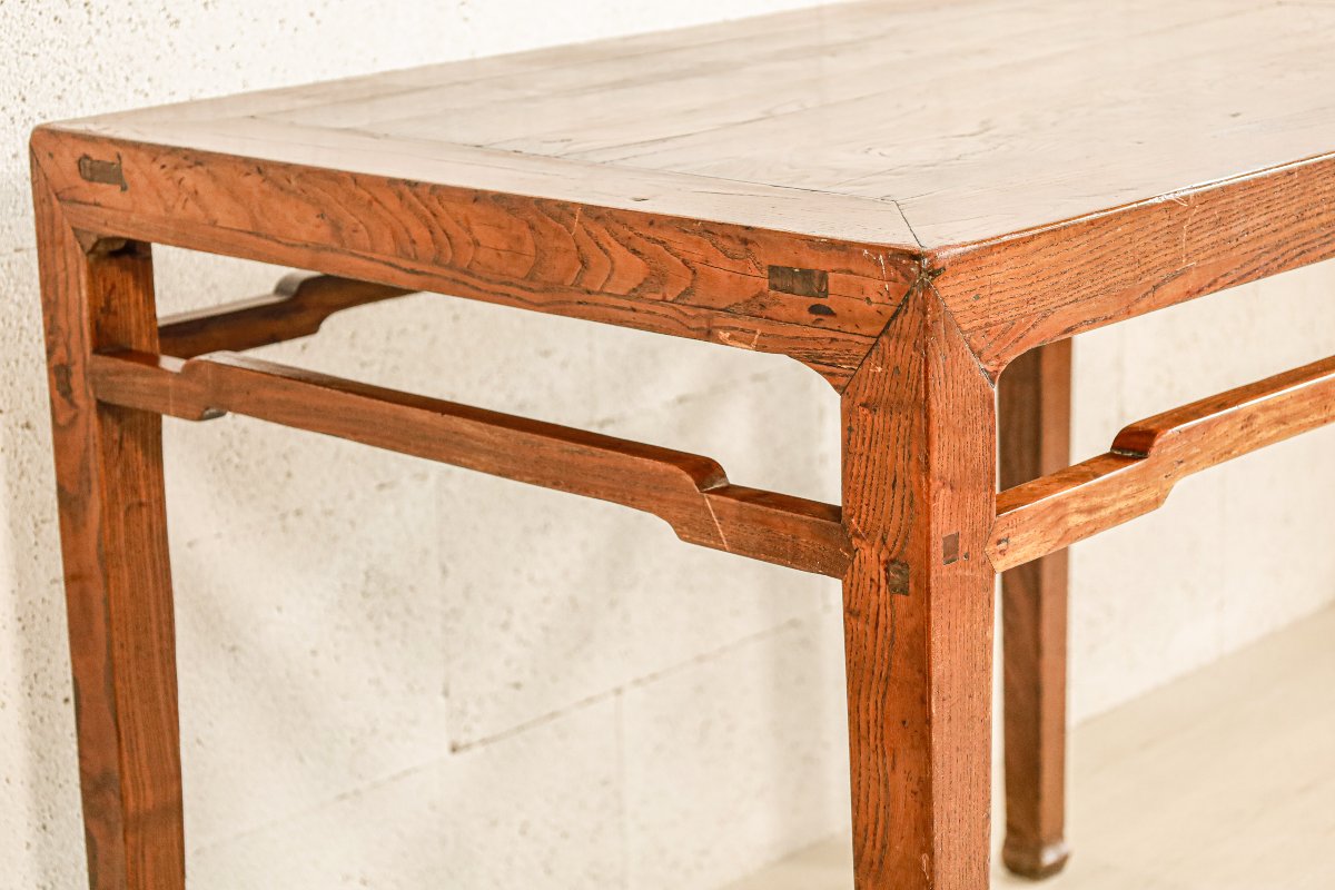 Ancienne console table en chêne Art Déco Atelier Martine Paul Poiret vintage 1930's moderniste-photo-7