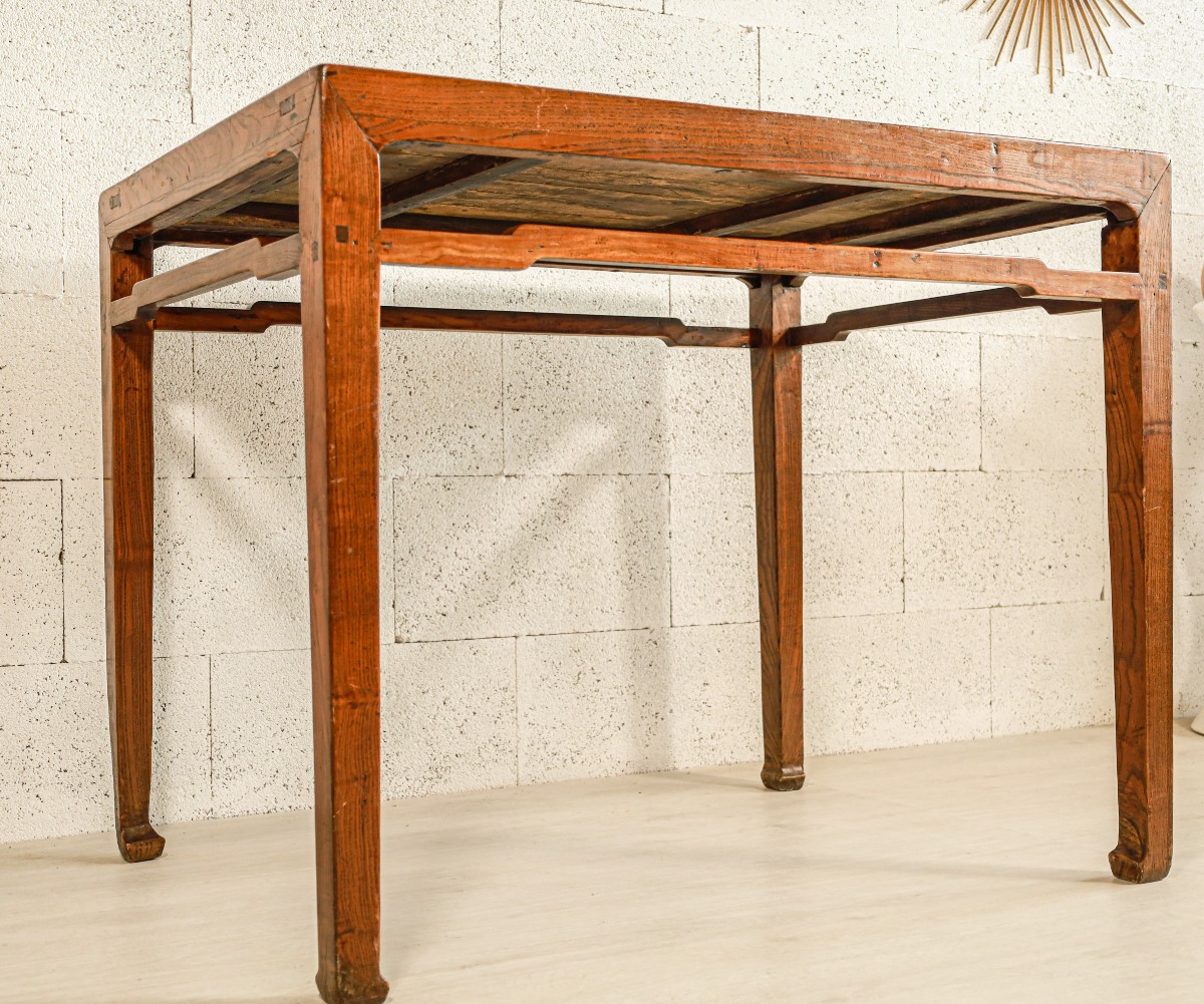 Ancienne console table en chêne Art Déco Atelier Martine Paul Poiret vintage 1930's moderniste