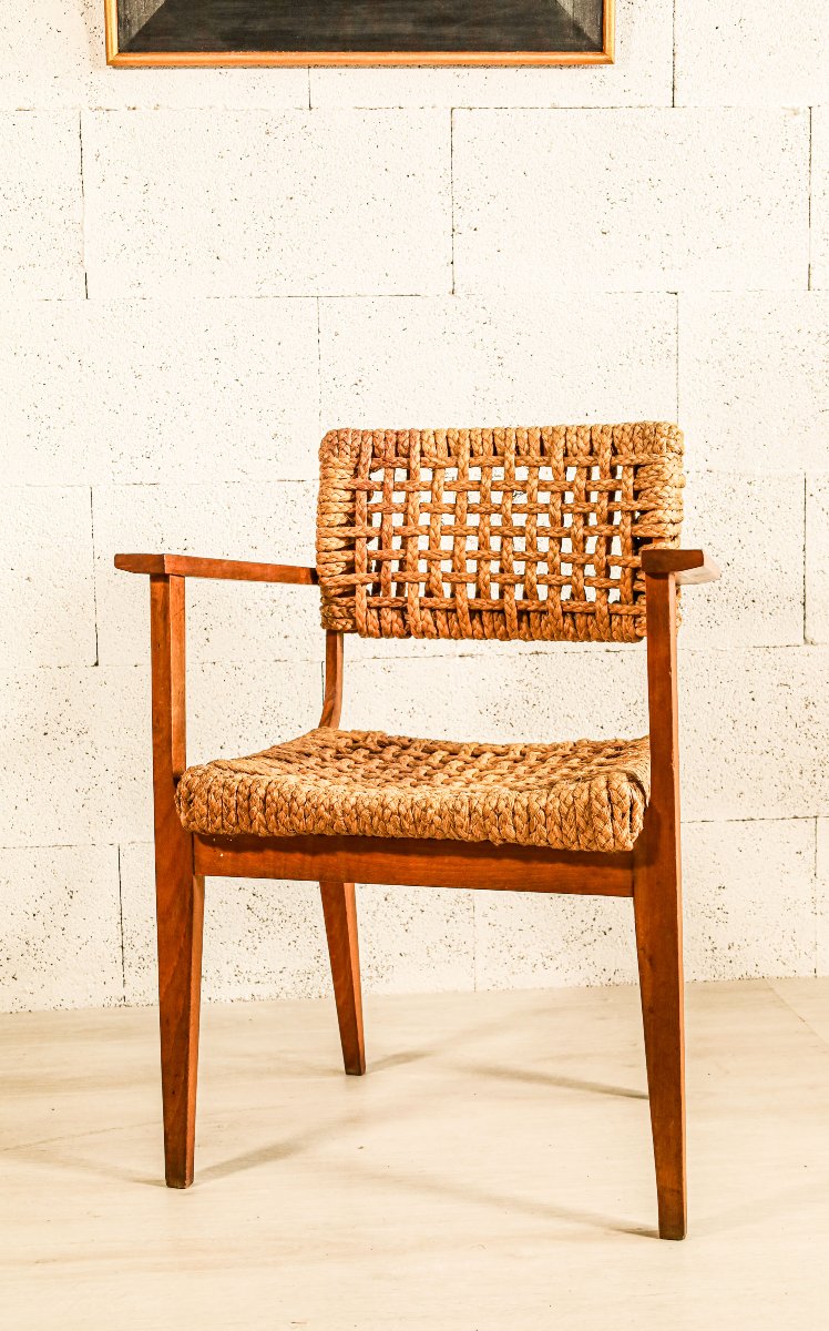 Audoux Minet Vibo Vintage Design Rope Armchair-photo-2