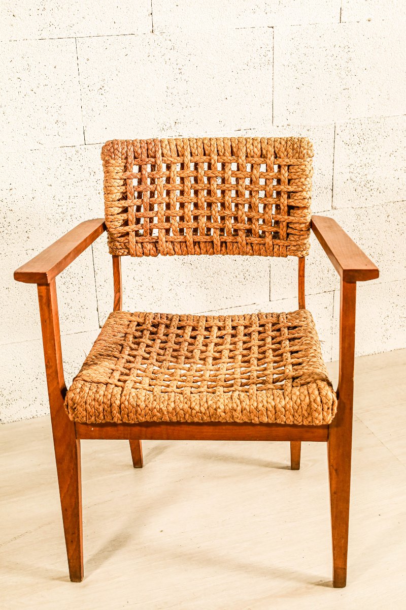 Audoux Minet Vibo Vintage Design Rope Armchair-photo-3