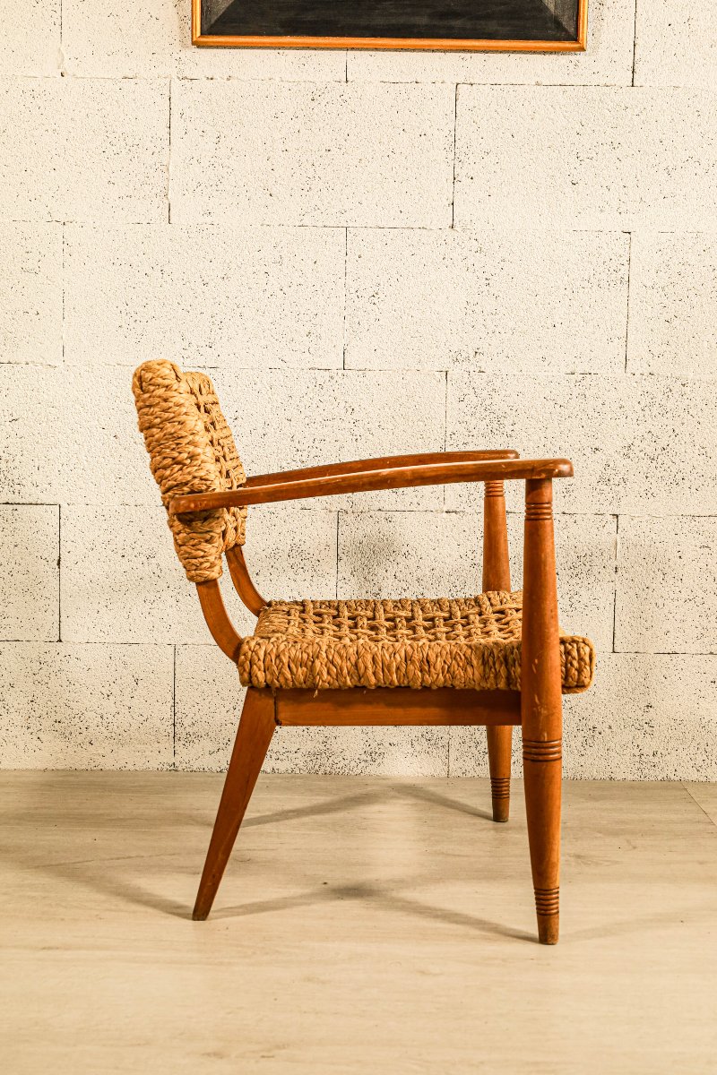 Audoux Minet Vibo Vintage Design Rope Armchair-photo-4