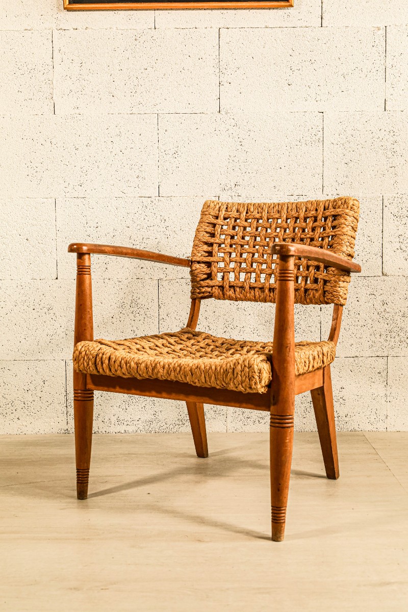 Audoux Minet Vibo Vintage Design Rope Armchair