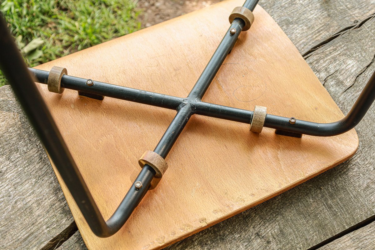 Set Of 12 Pierre Guariche Papyrus Chairs, 1950s/60s Vintage Design, Steiner Paris-photo-3