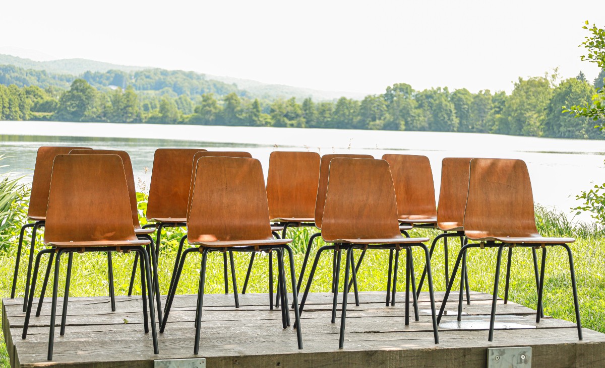 Set Of 12 Pierre Guariche Papyrus Chairs, 1950s/60s Vintage Design, Steiner Paris