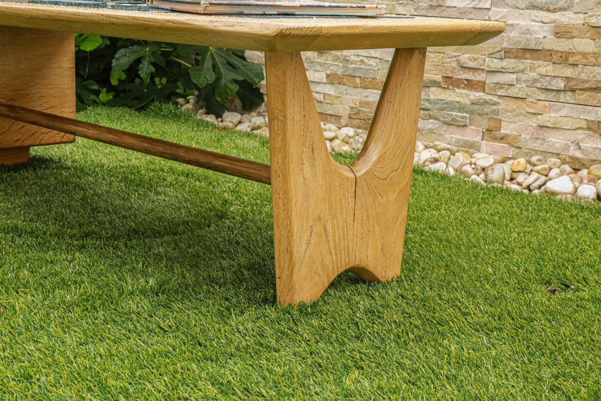 Vintage Coffee Table Designed By Guillerme And Chambron, Thibault Model, Light Solid Oak-photo-4