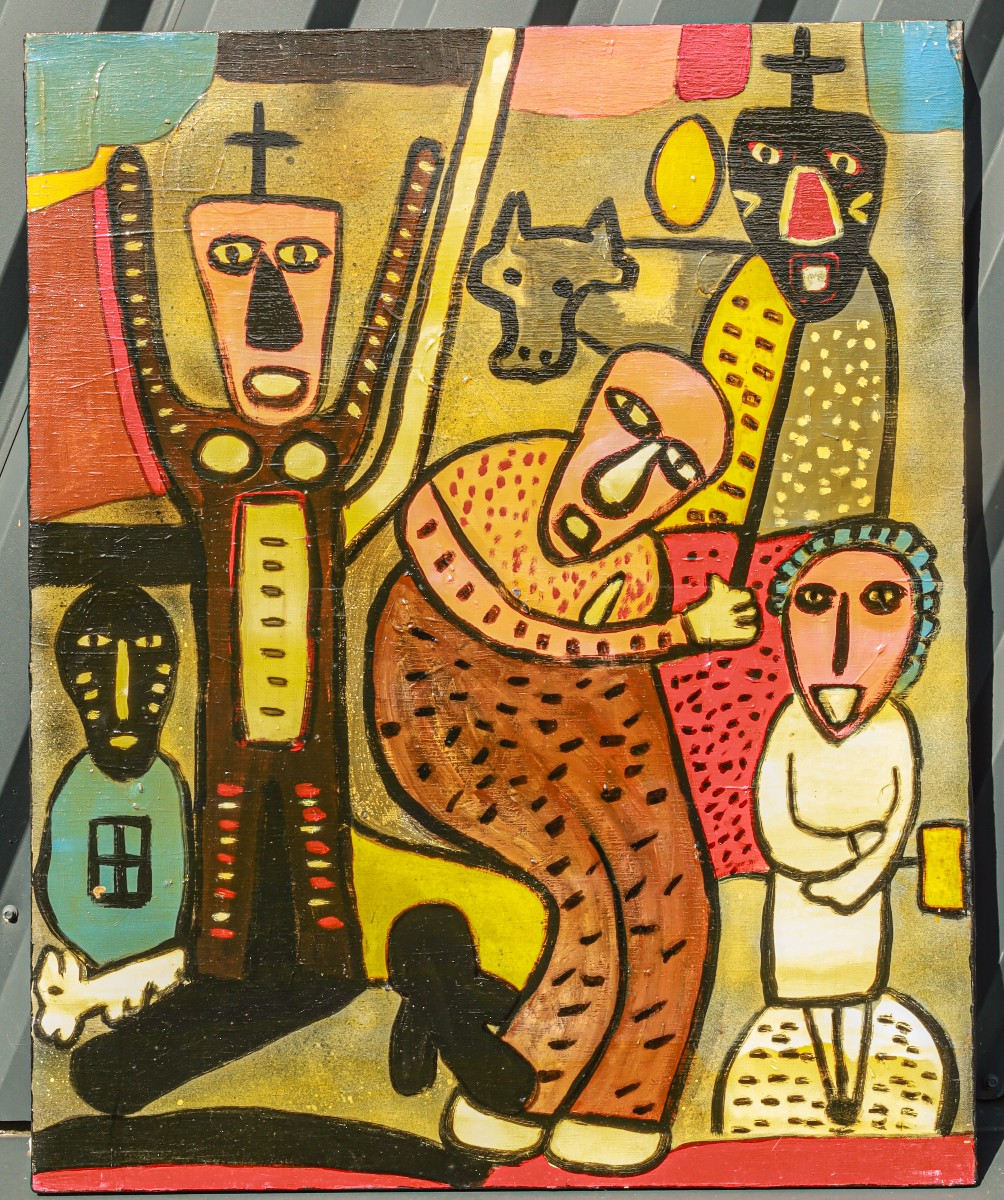 Grande huile sur toile signée Jean Marie Gauthier art abstrait contemporain