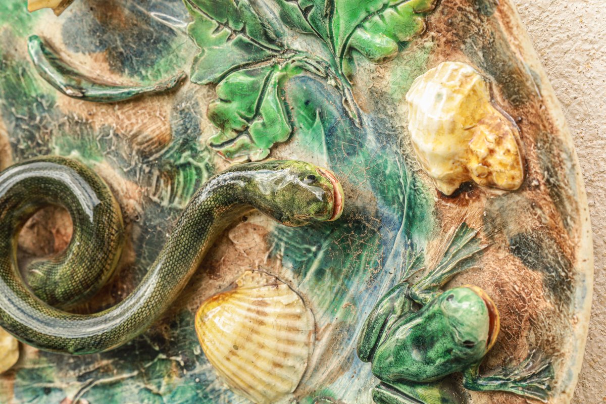 Antique And Rare Vintage Longchamp Earthenware Dish-photo-3