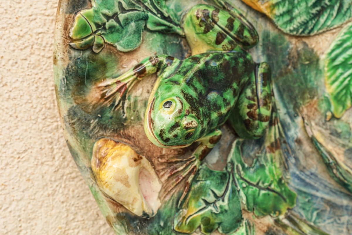 Antique And Rare Vintage Longchamp Earthenware Dish-photo-1