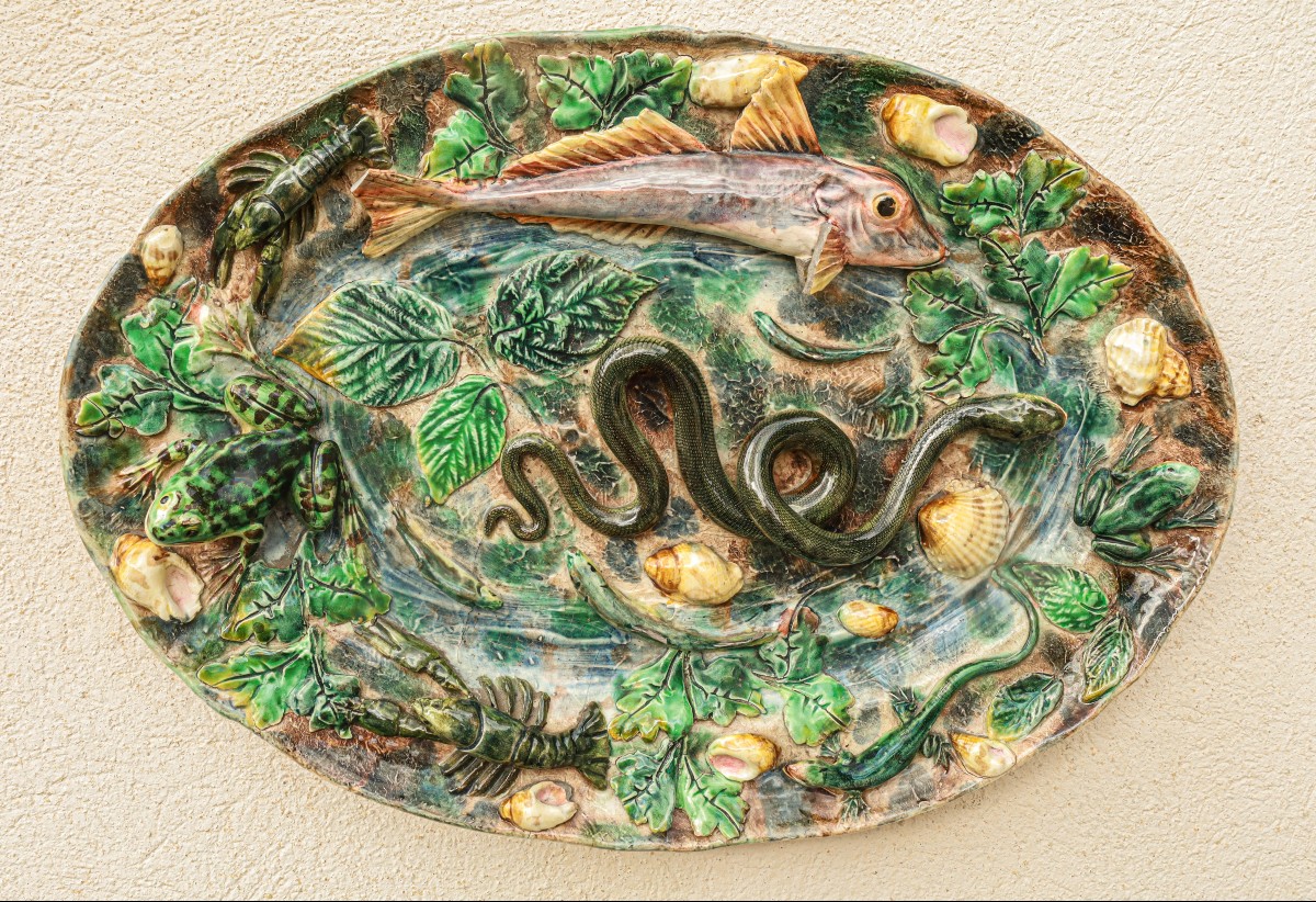 Antique And Rare Vintage Longchamp Earthenware Dish