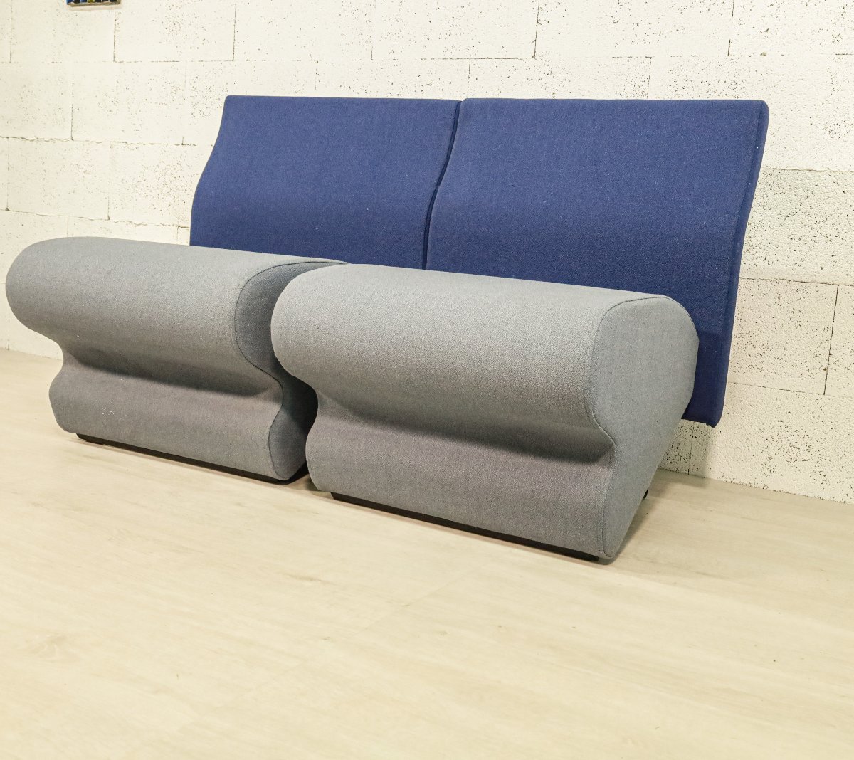 Paire de fauteuils chauffeuses design Russell Gordon années 90 vintage-photo-4