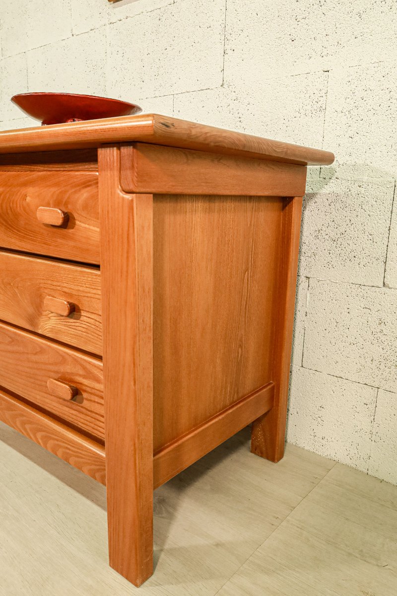 Ancienne commode 3 tiroirs orme design vintage-photo-1