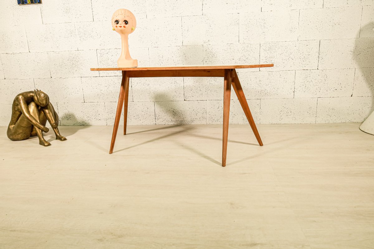 Rare table d'appoint bureau forme haricot Designer Georg SATINK design vintage-photo-5