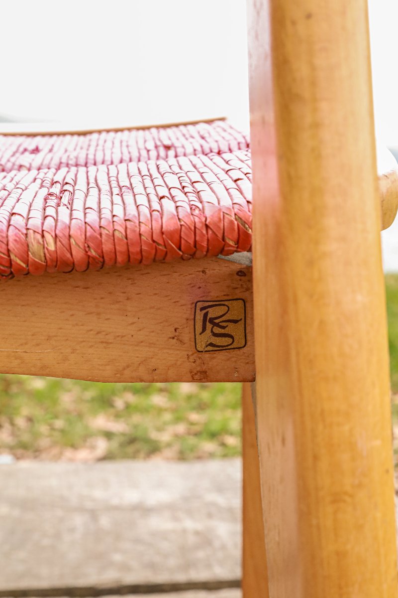 Lot de 3 chaises Roger Landault édition Robert Sentou vintage design 50 60-photo-3