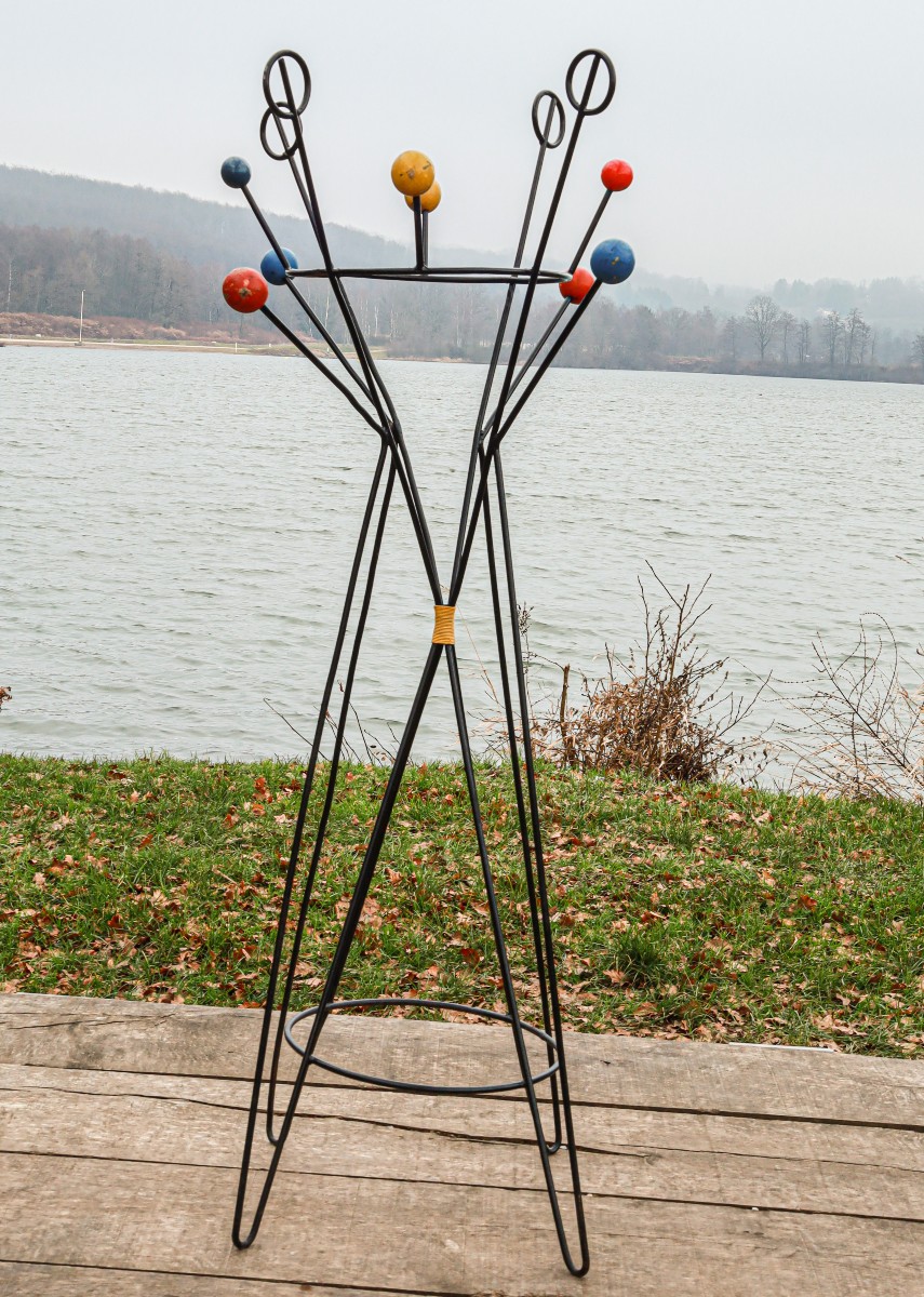 Vintage Coat Rack, Original Design From The 1950s/60s, Roger Feraud Style