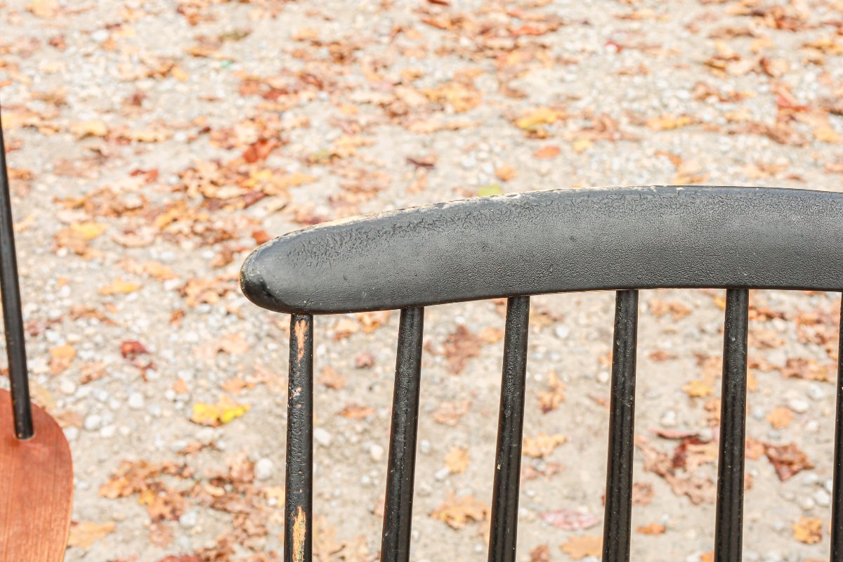 Série de 6 chaises bois scandinave modèle Fanett designer Ilmari Tapiovaara vintage-photo-2