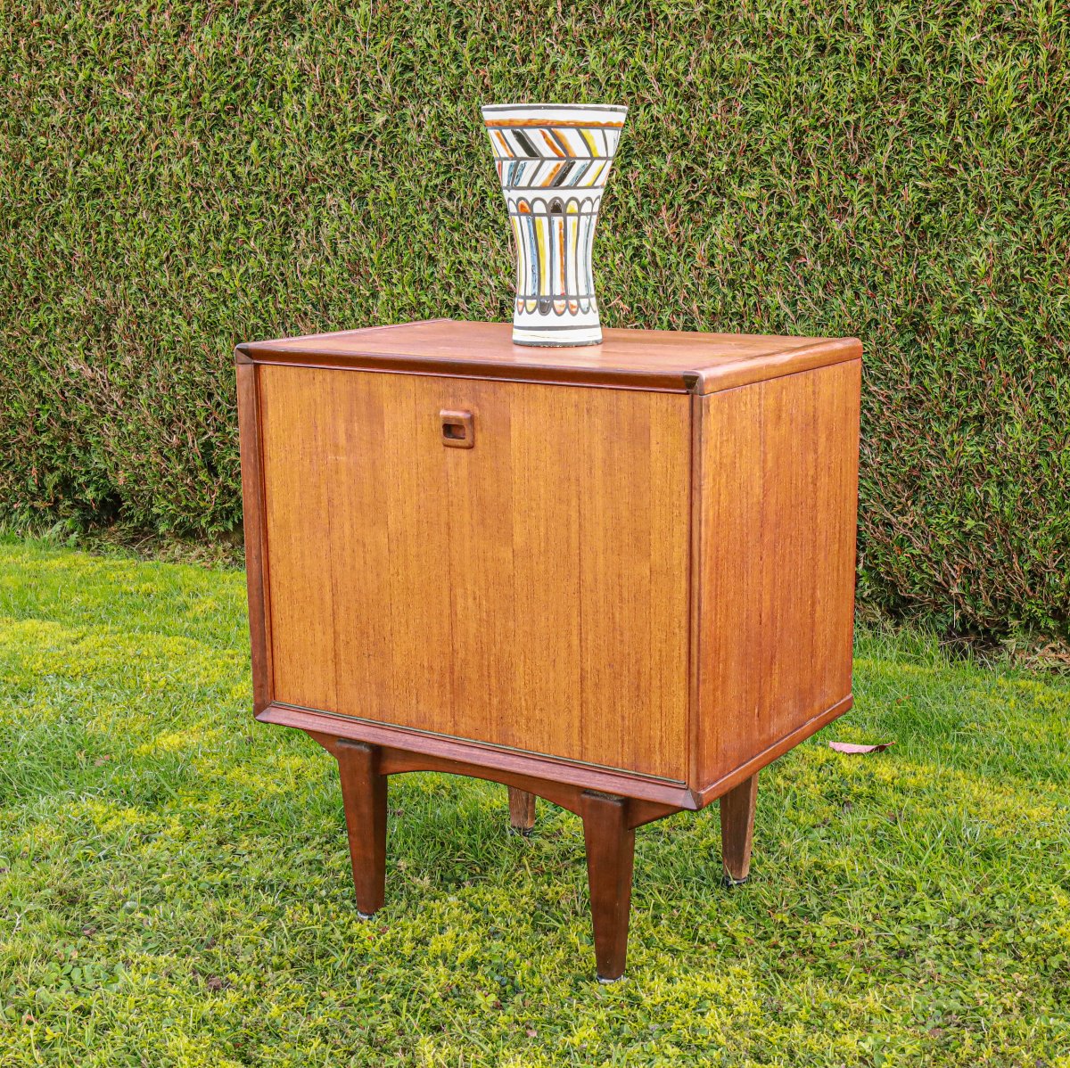 Vintage Scandinavian Design Teak Bar Cabinet-photo-2