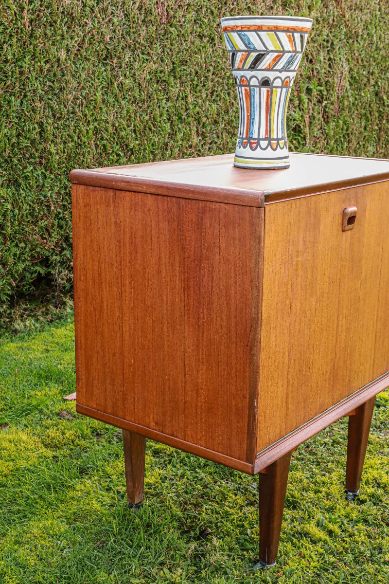 Vintage Scandinavian Design Teak Bar Cabinet-photo-5