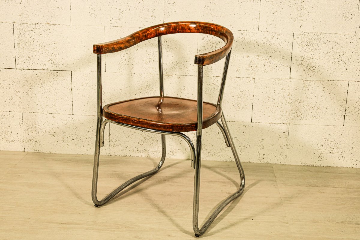 Fauteuil de bureau Baumann pour les établissements Peugeot Bauhaus Thonet Breuer automobilia-photo-2